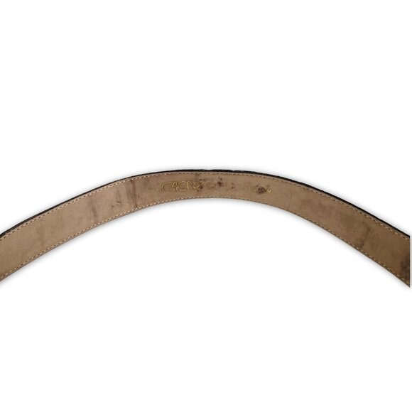 CACHE Cheetah Print Calf Hair & Suede Metal Spacer Vintage Western Belt Size M - Picture 7 of 7